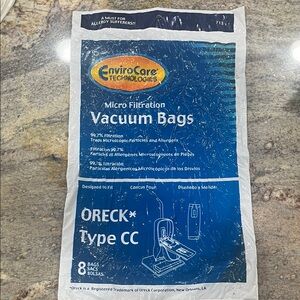 EnviroCare Technologies generic for ORECK Type CC MicroFiltration Vacuum Bags 10